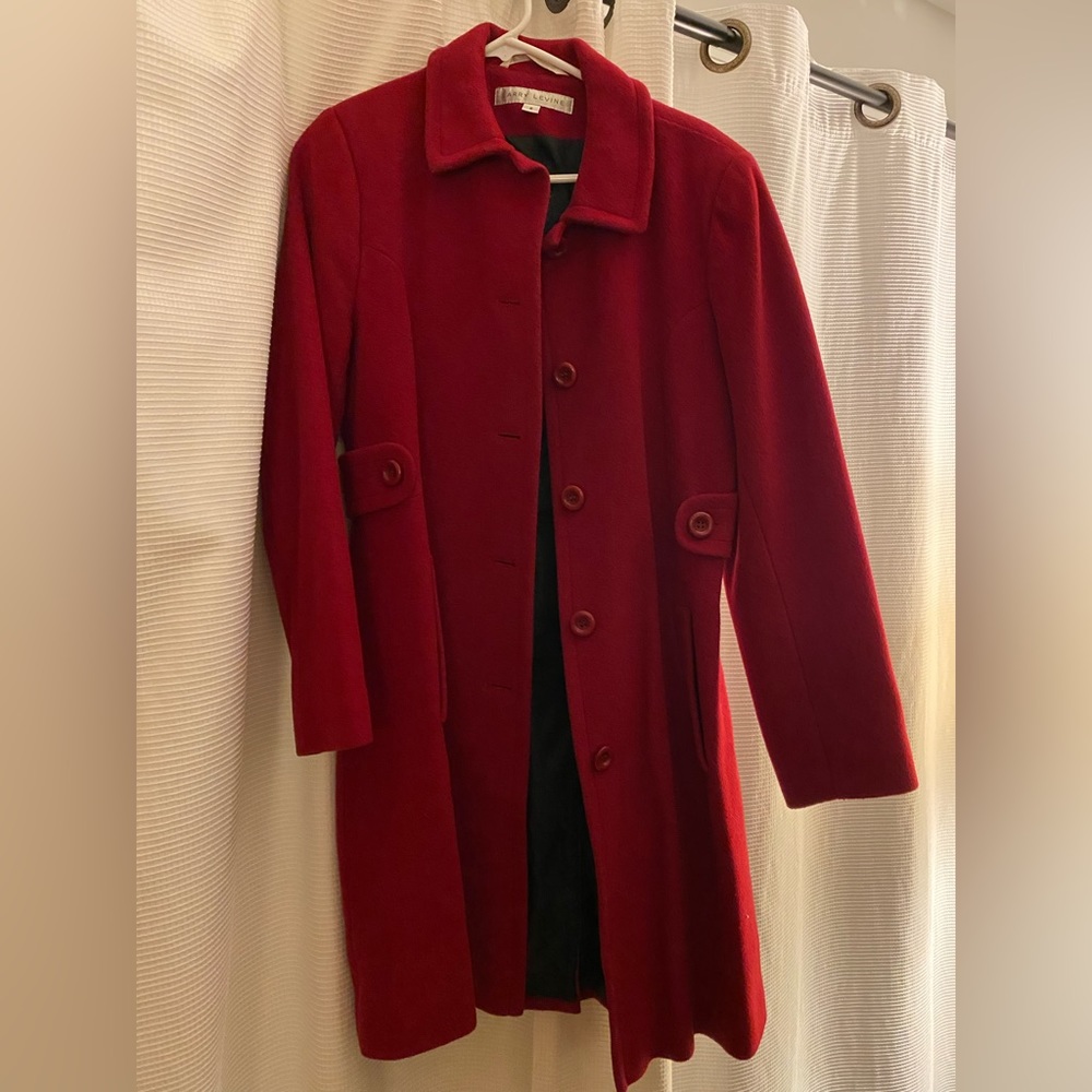 Larry Levine Coat Red